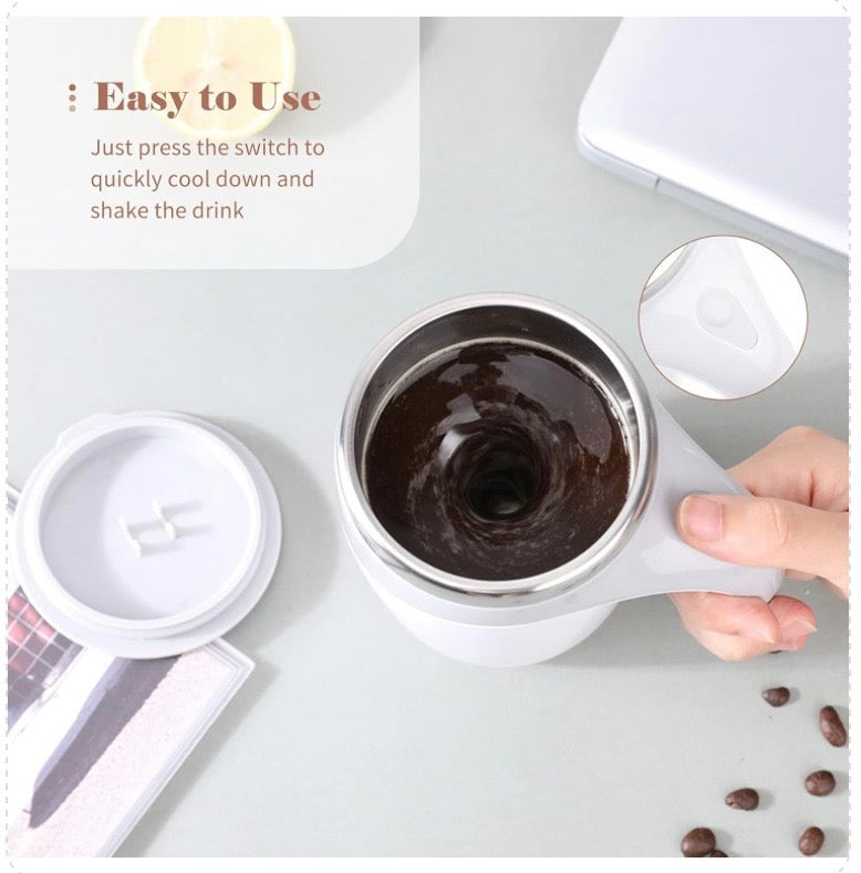 380mL Self Stirring Mug with Lid